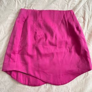 Hot pink mini skirt